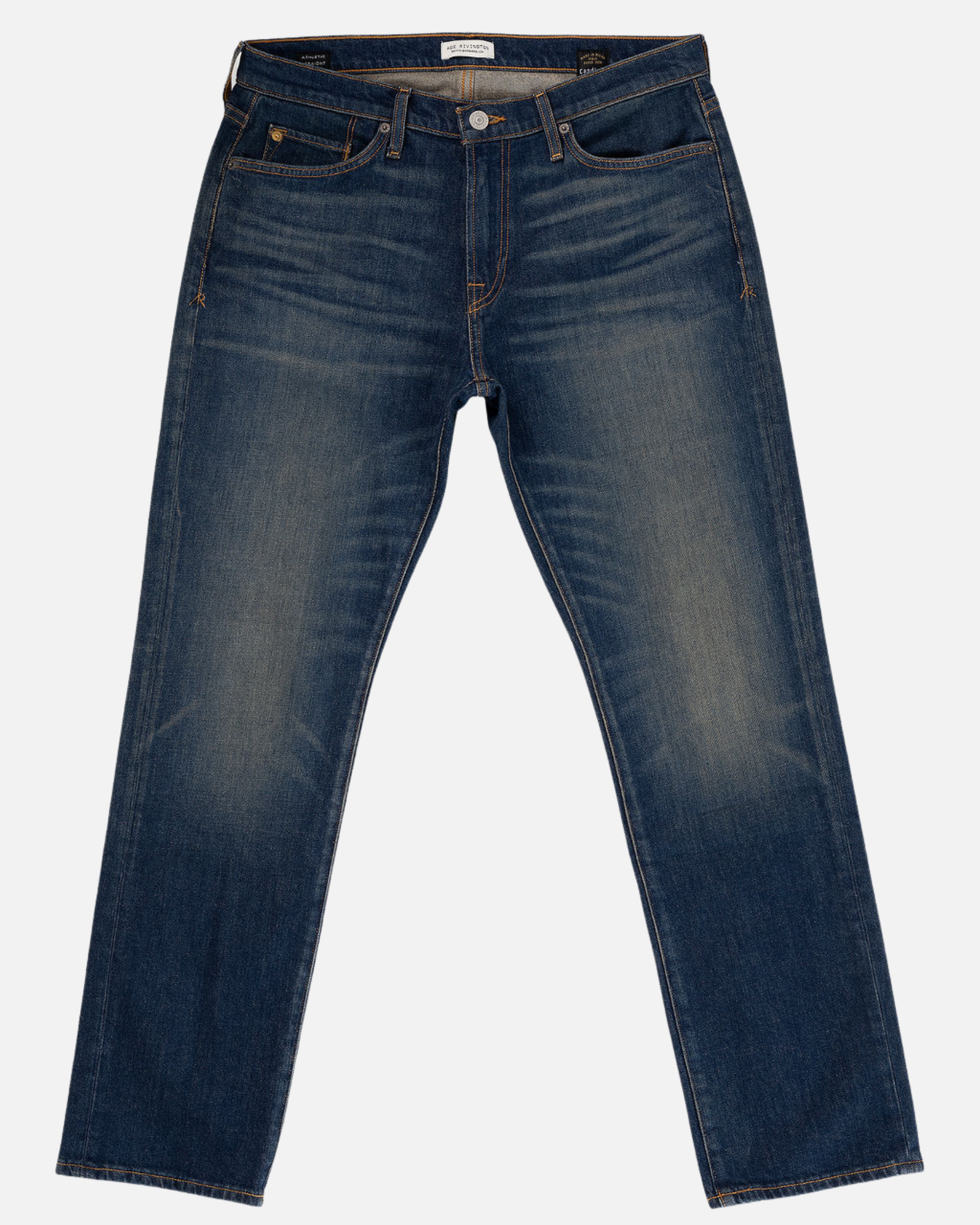 Ace Rivington Athletic Straight Leg Fit Denim Jeans - Dirty Vintage Fabric from Italy's Most Sustainable Denim Mill.