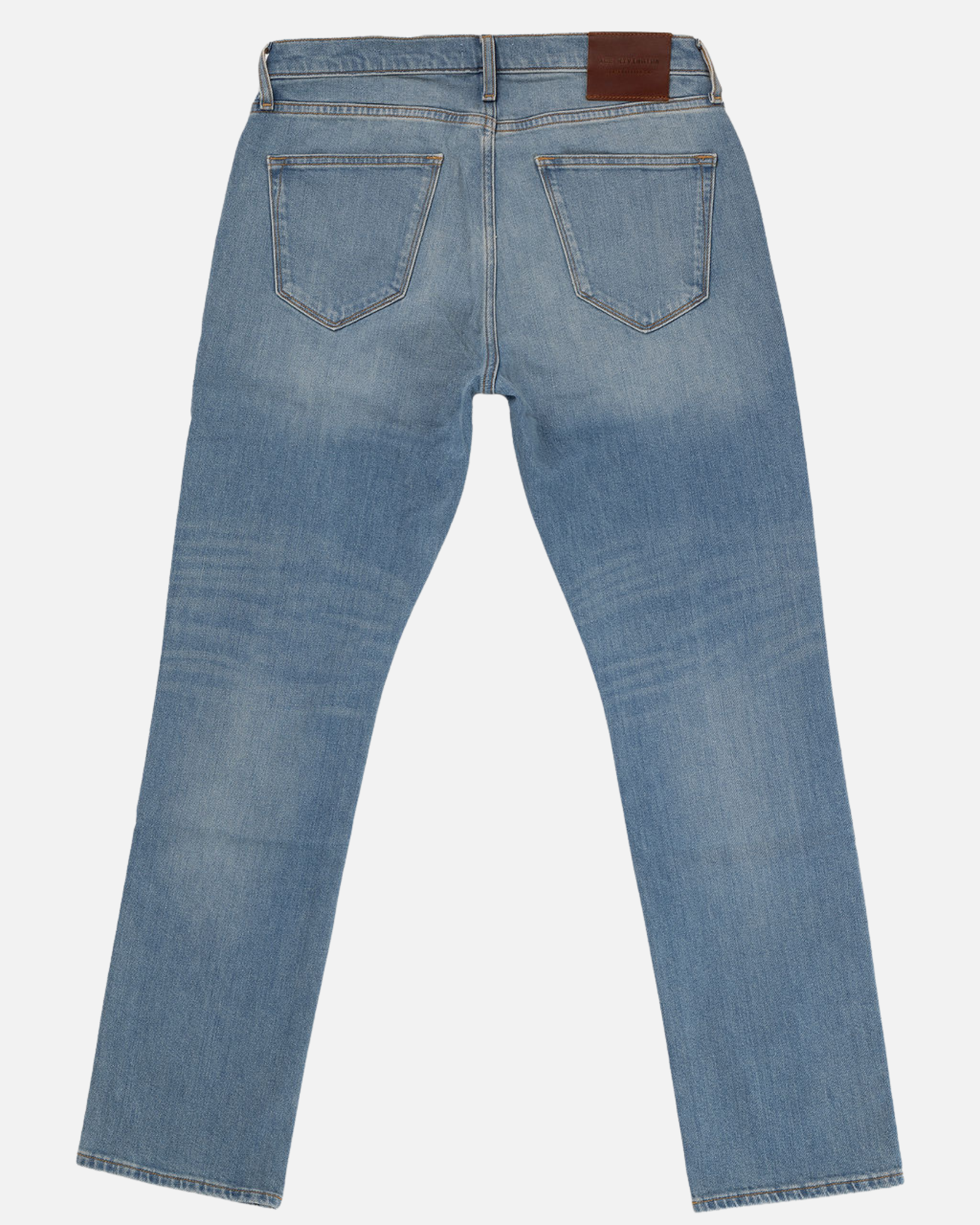 Ace Rivington Light Vintage - Athletic Straight-Leg Denim Jeans Back View.