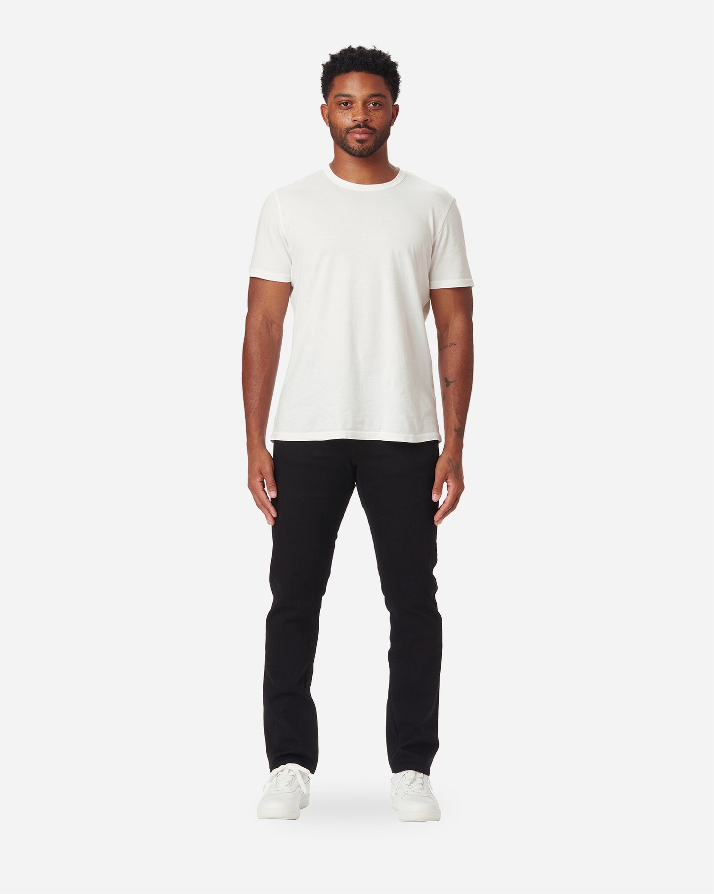 Athletic Tapered Denim Jeans - Black Clean