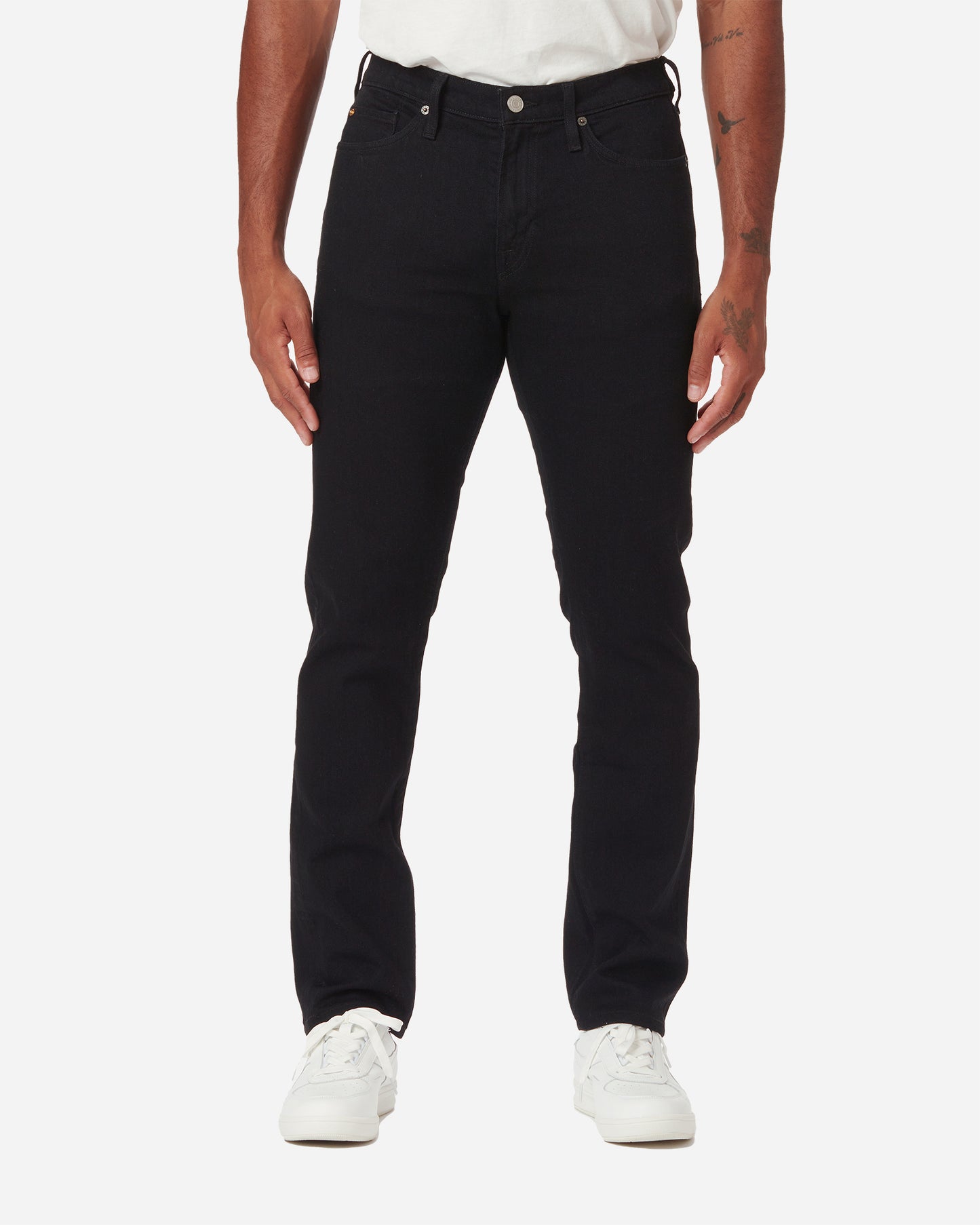 Athletic Tapered Denim Jeans - Black Clean