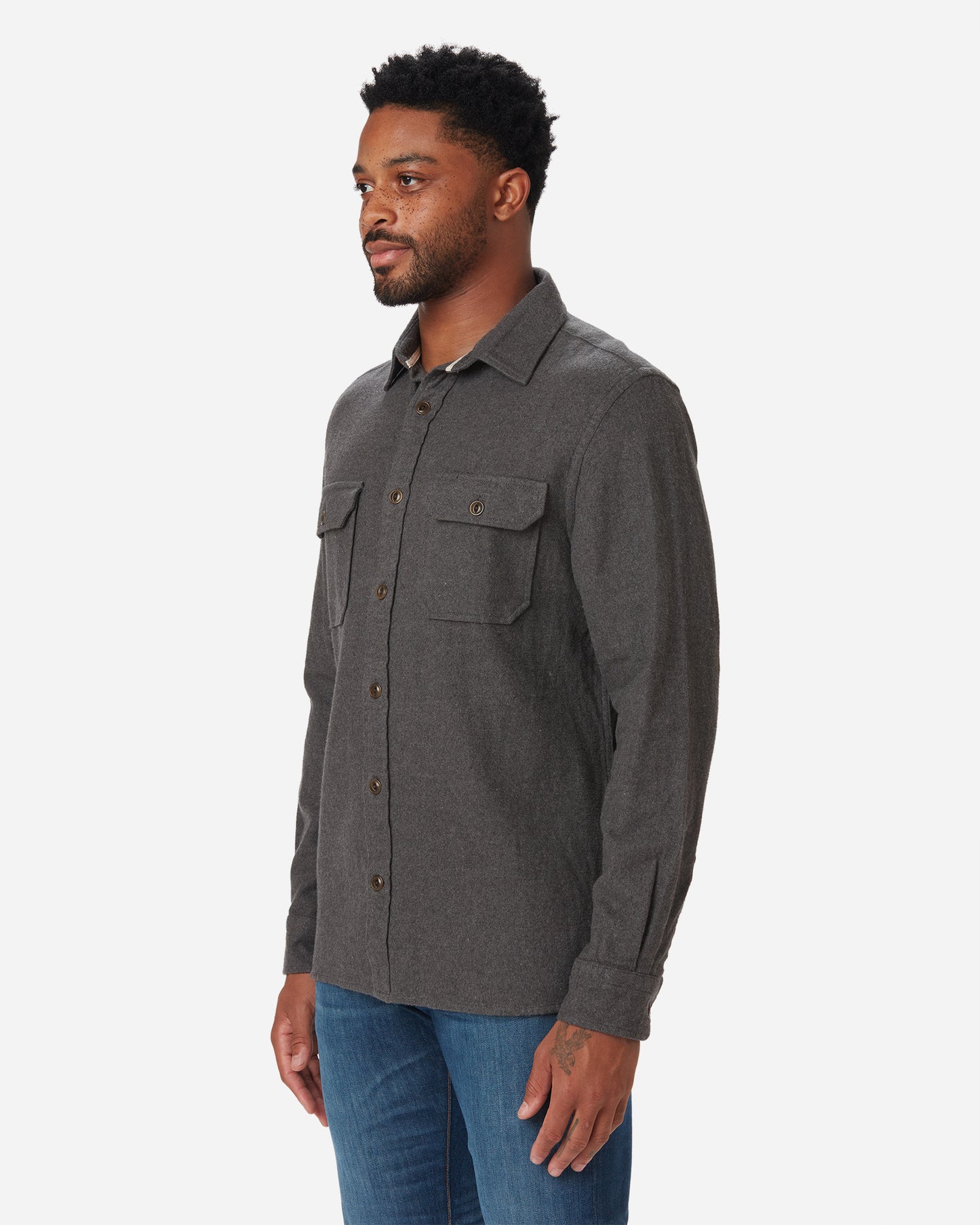 Flannel Shirt - Charcoal Heather