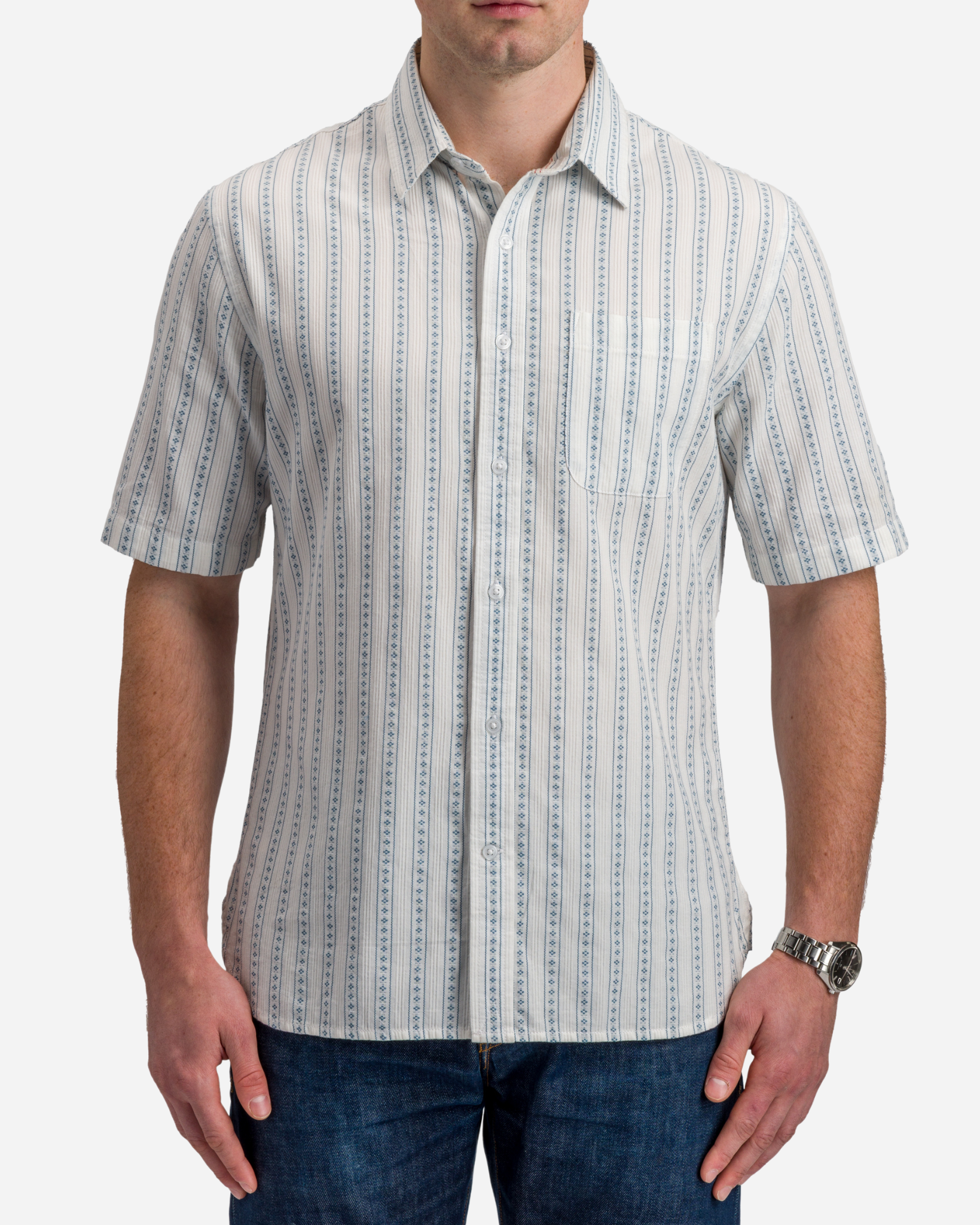 Light Weight - Tailored Shirt - Diamond Stripe