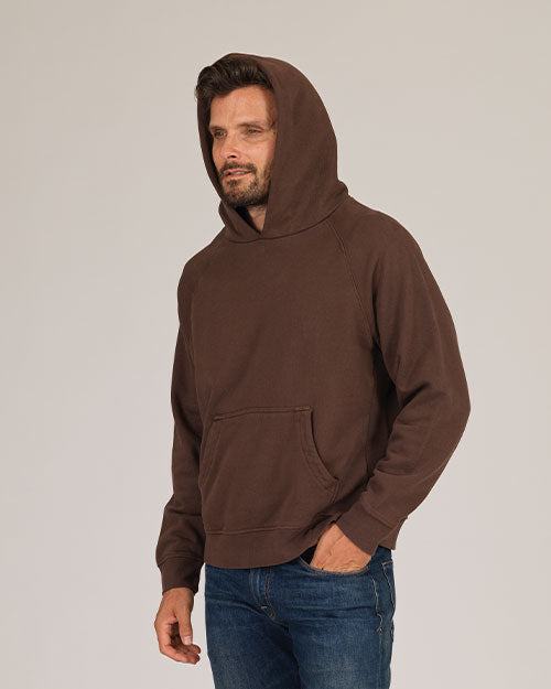 Super Heavyweight Hooded Sweatshirt - Organic Cotton - Chocolate