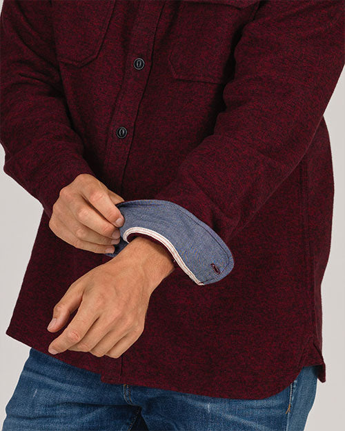 Winter Flannel - Utility Shirt -Twisted Bordeaux
