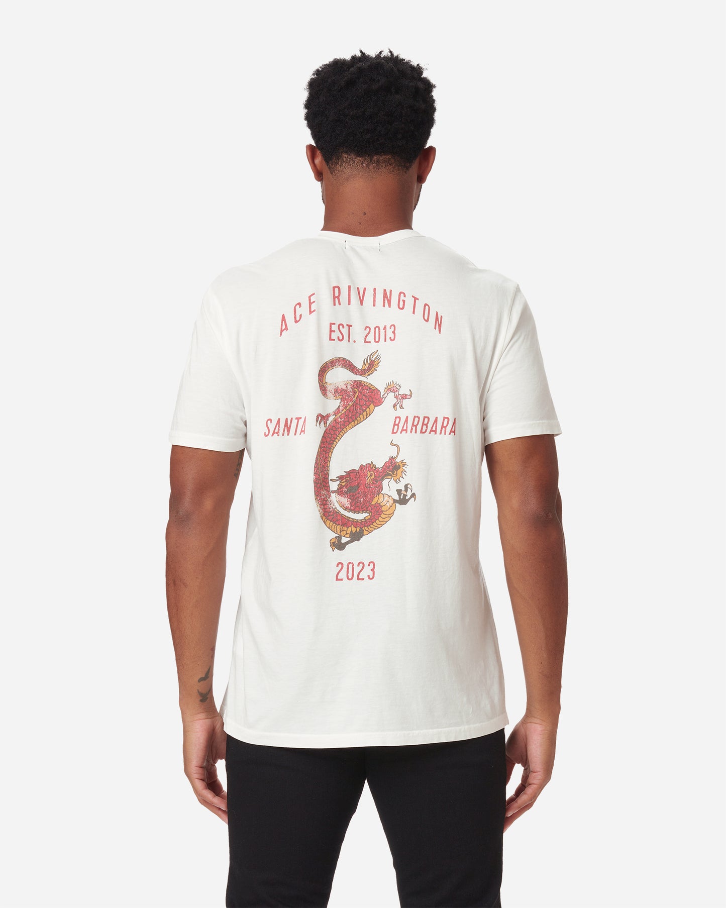 Supima Tee - Crewneck SS - Ace Dragon Chalk
