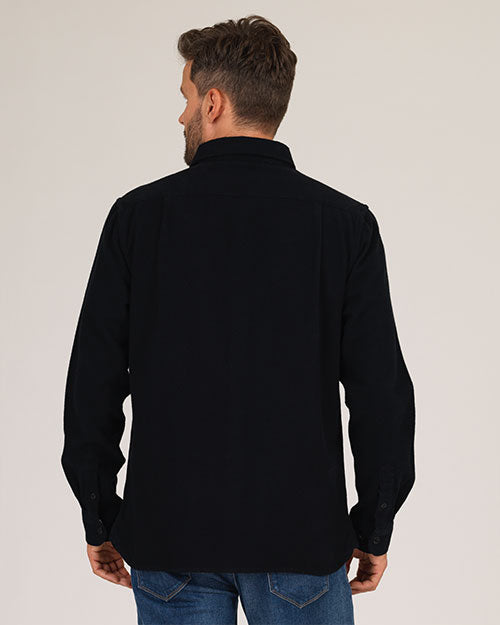 Winter Flannel - Utility Shirt - Black Houndstooth