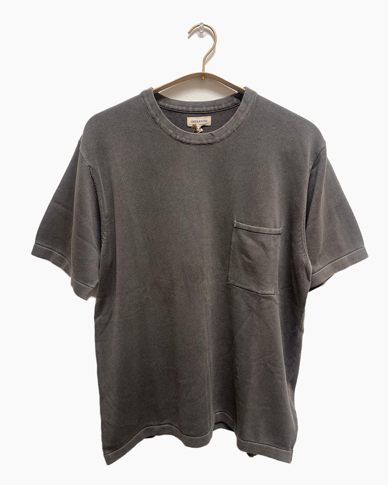 Azad S/S Pocket Knit Tee - Charcoal