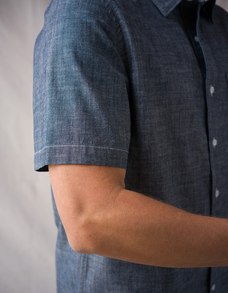 S/S Tailored Shirt Surplus Chambray 6oz - Indigo Rinse