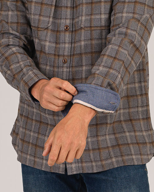Winter Flannel - Utility Shirt -Silver Window