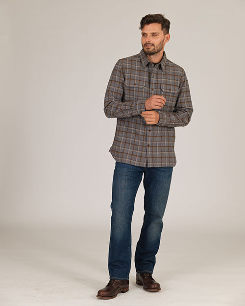 Winter Flannel - Utility Shirt -Silver Window