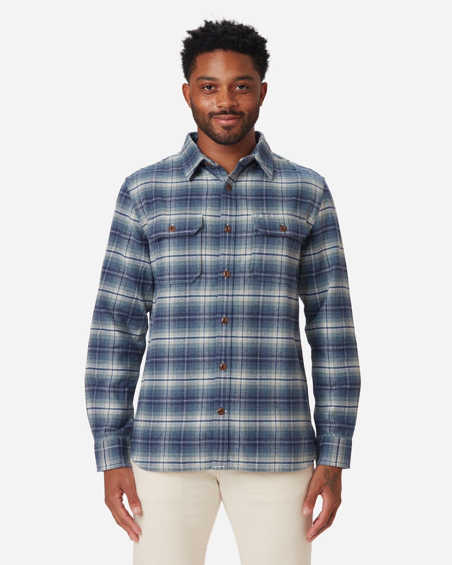 Flannel Shirt - Storm Blue