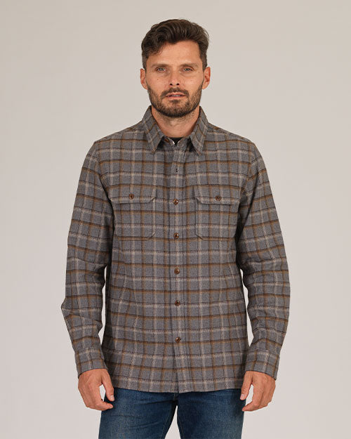 Winter Flannel - Utility Shirt -Silver Window