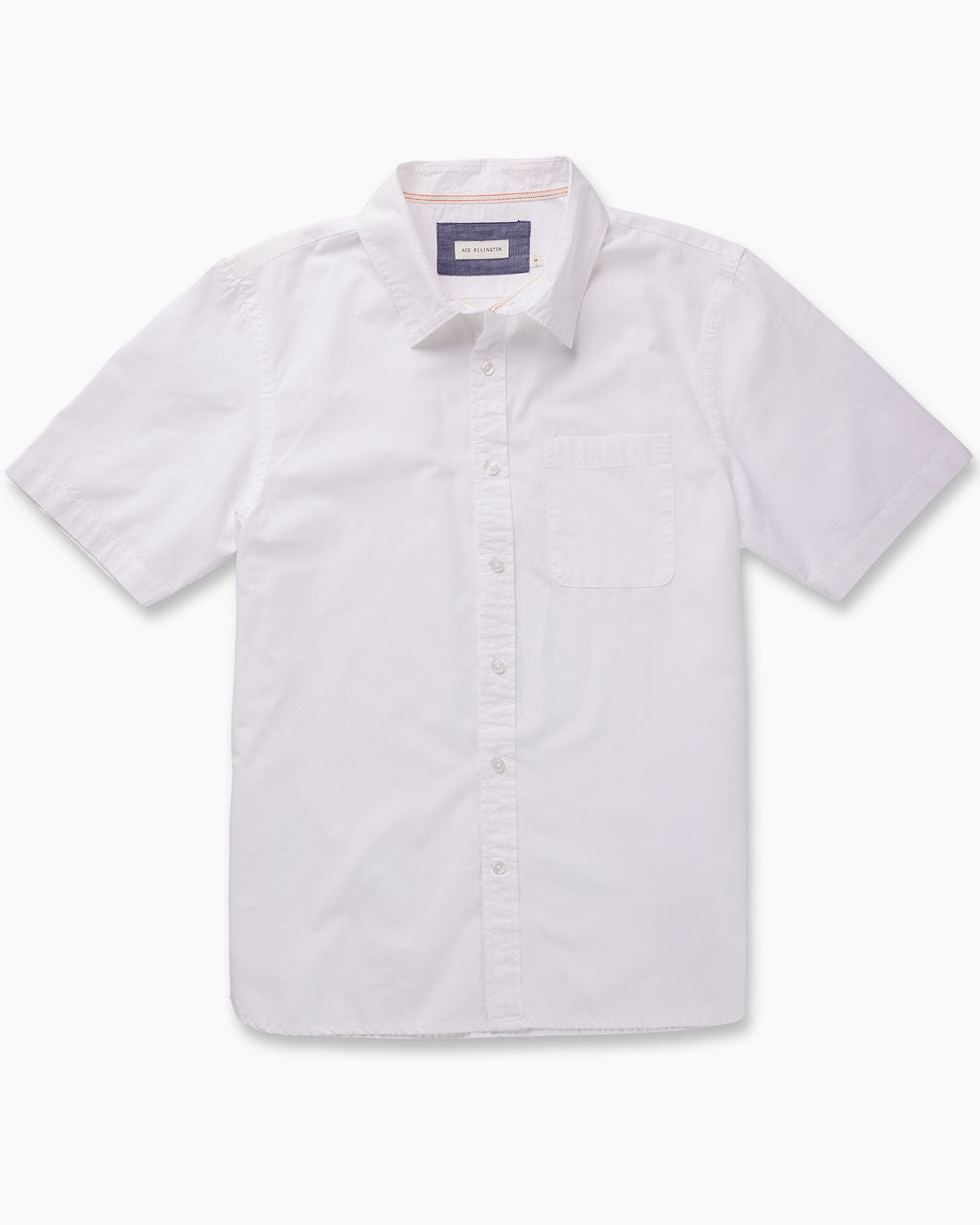 S/S Tailored Shirt Compact Poplin - White Rinse