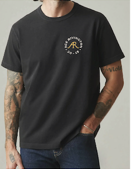 Crewneck SS - Super Soft Supima - "AR Circle" - Black