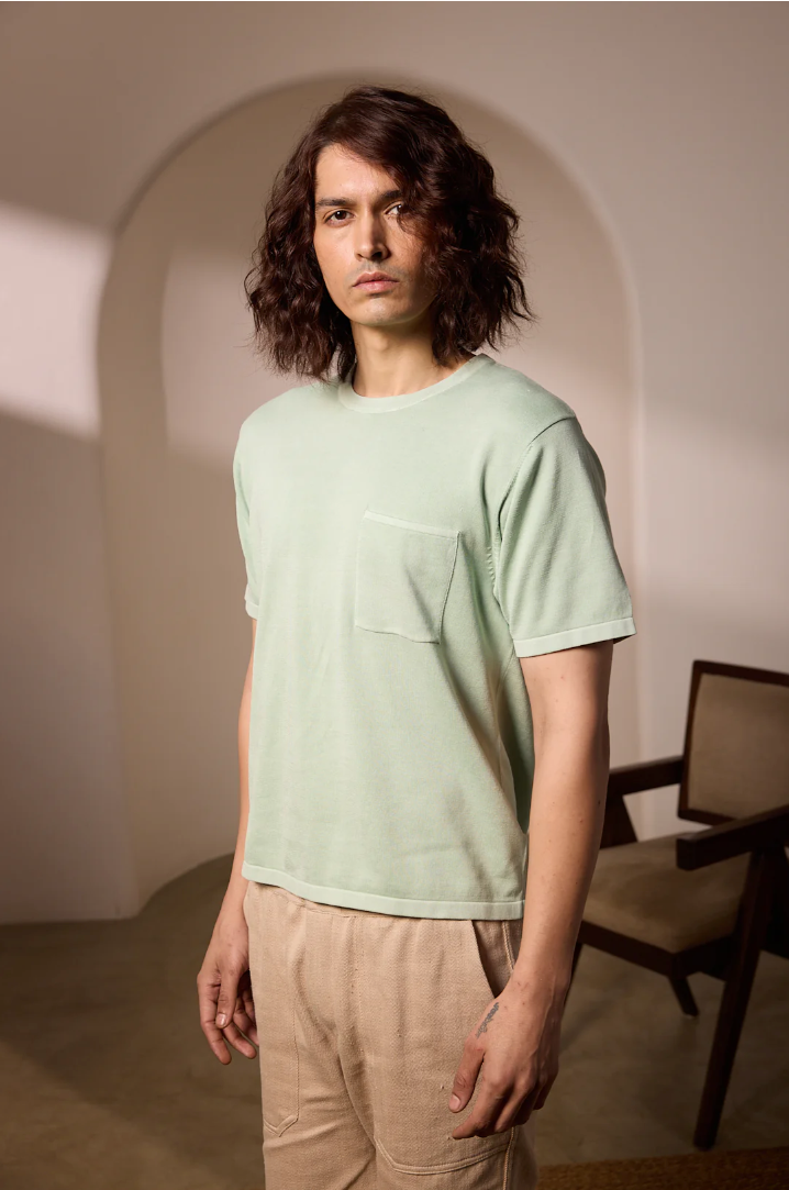 Yogi S/S Pocket Knit Tee - MINT