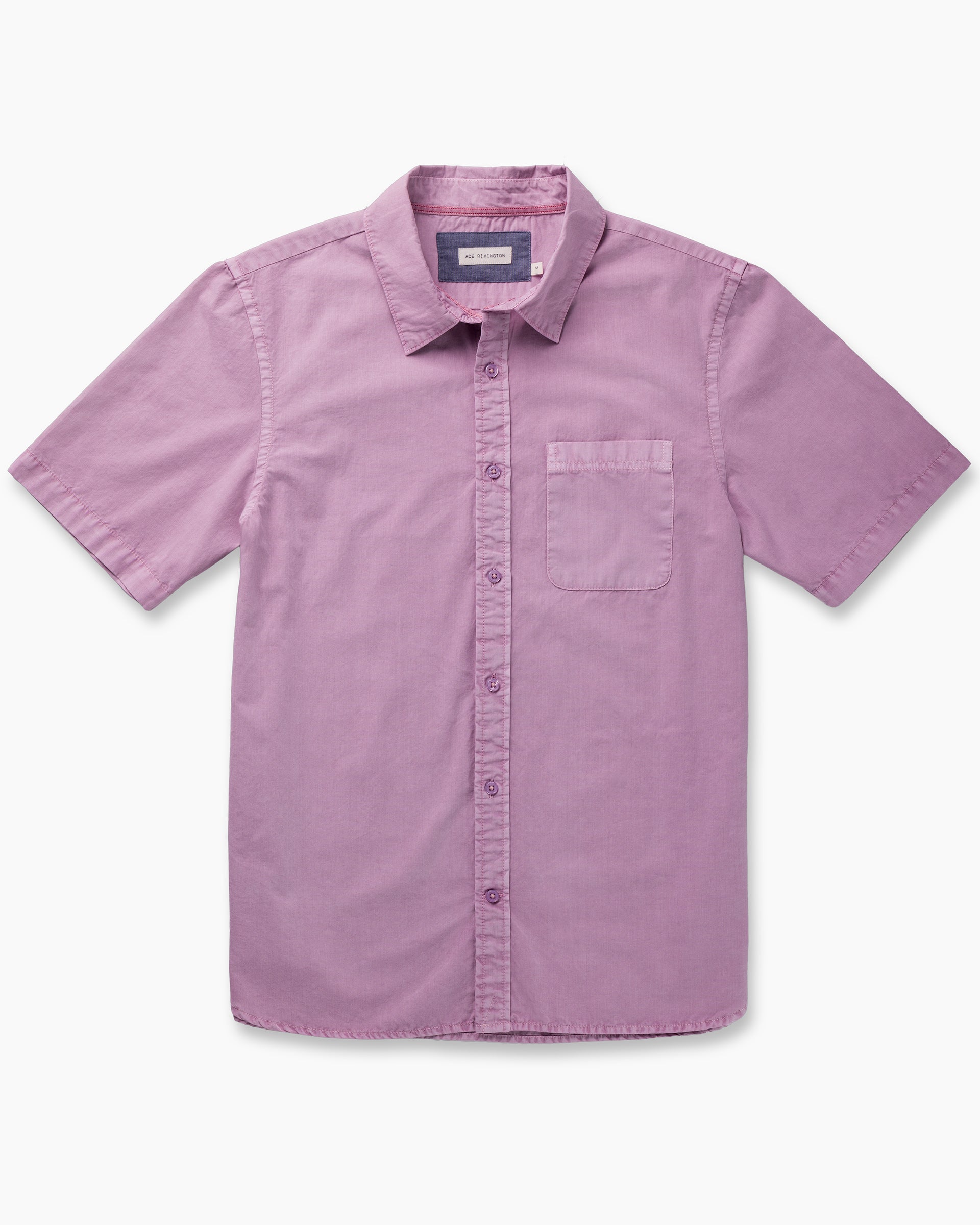 S/S Tailored Shirt Compact Poplin - Lavendar Vintage