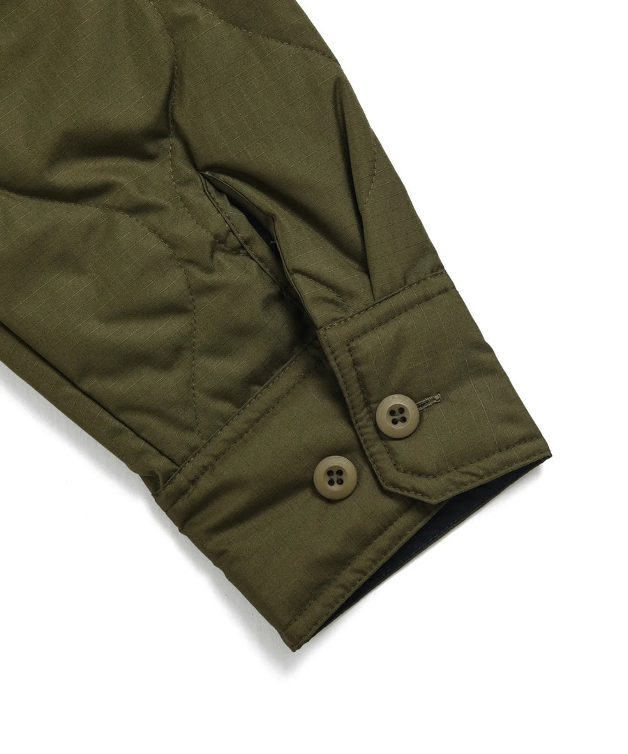 Military Down Shirt Jacket - Dark Olive