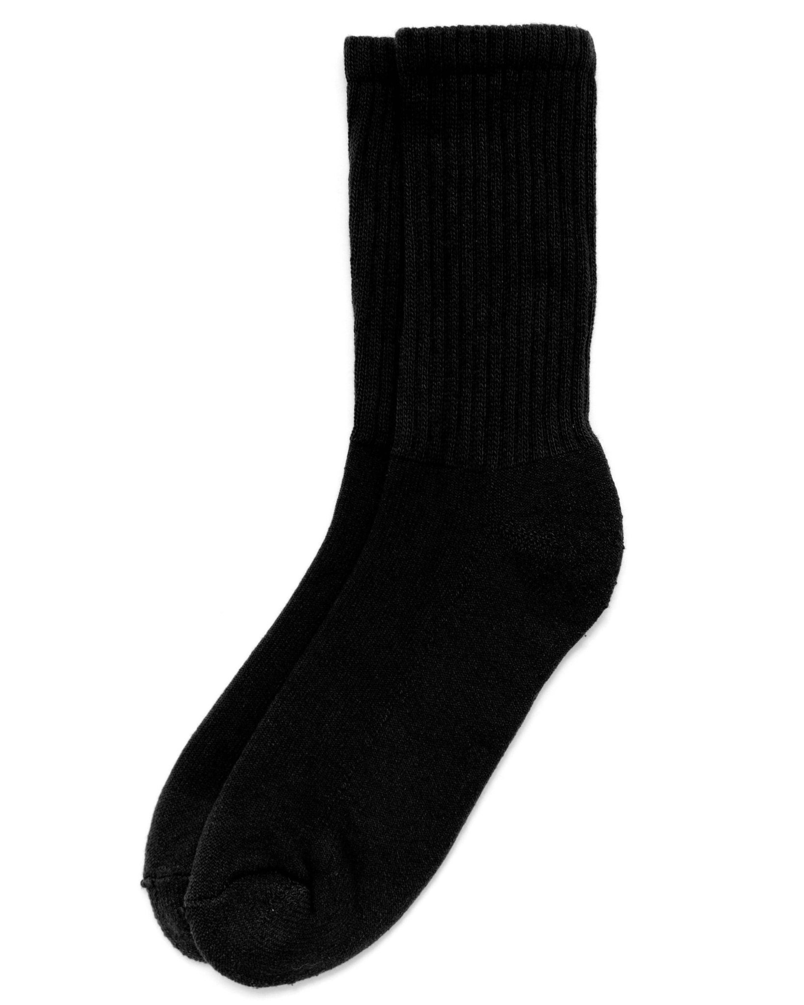 The Solids - Black in a top-down view with ribbed upper and minimalist black tone on a white background.