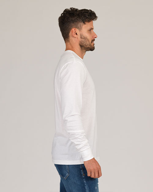 Super Soft "Supima" Cotton Long Sleeve Tee - White