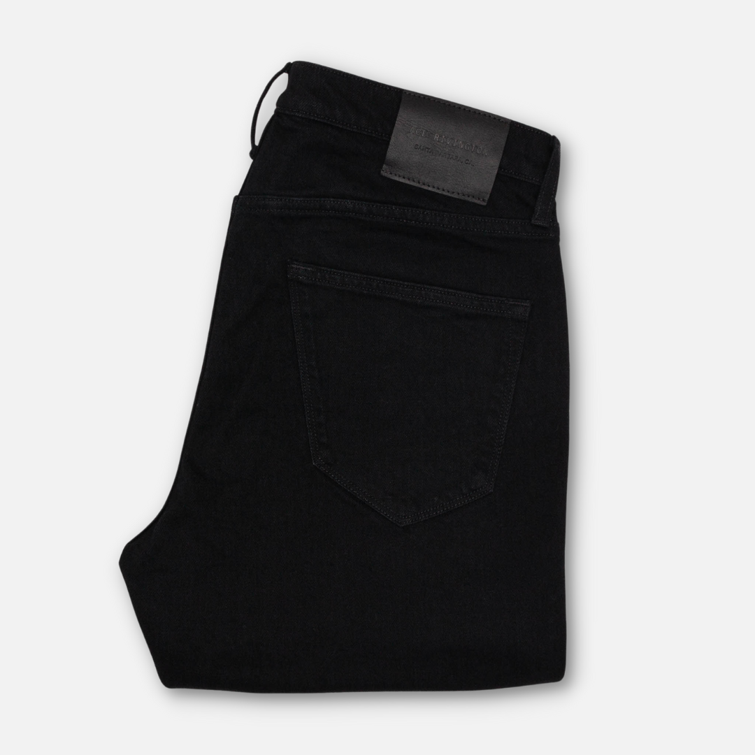 Athletic Tapered Denim Jeans - Black Clean