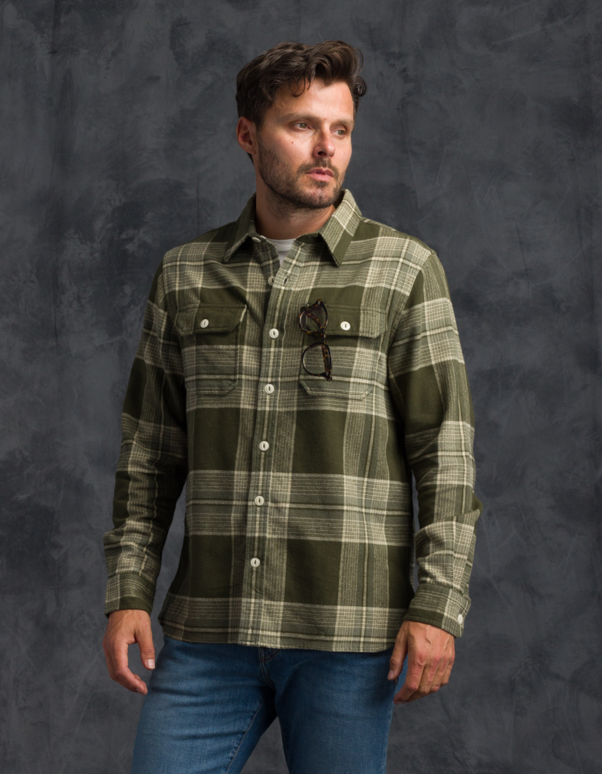 Winter Flannel - Utility Shirt - Desert Jade