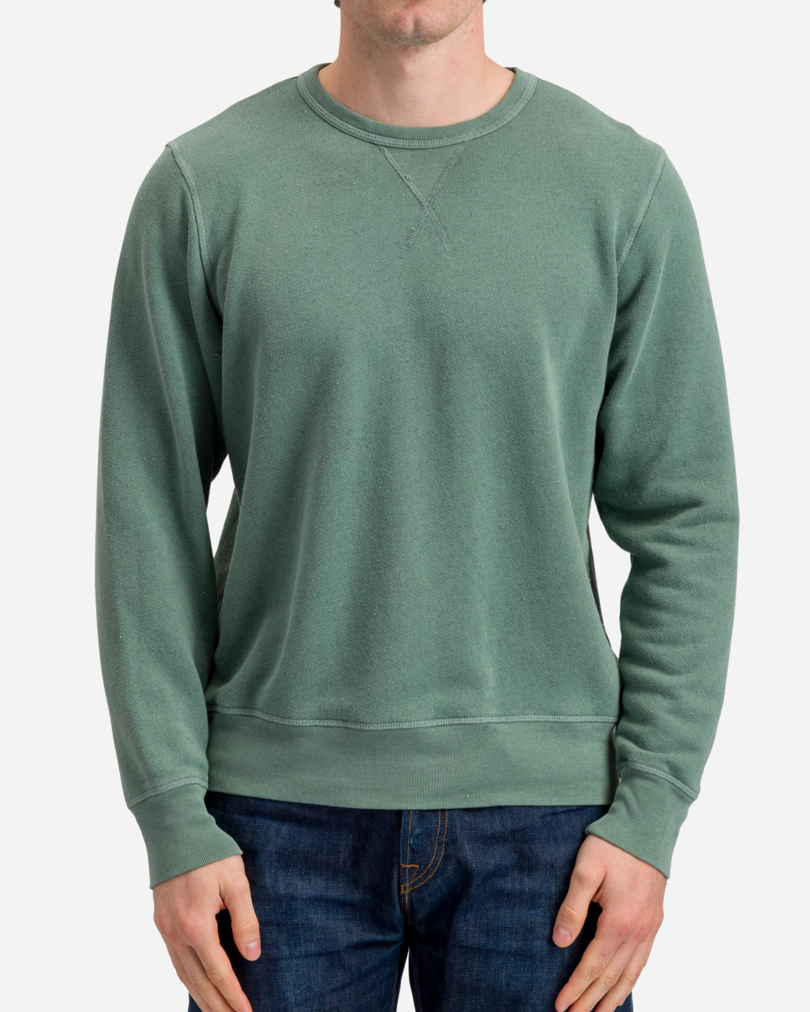 Vintage Crewneck Sweatshirt - Triblend Terry - Sage
