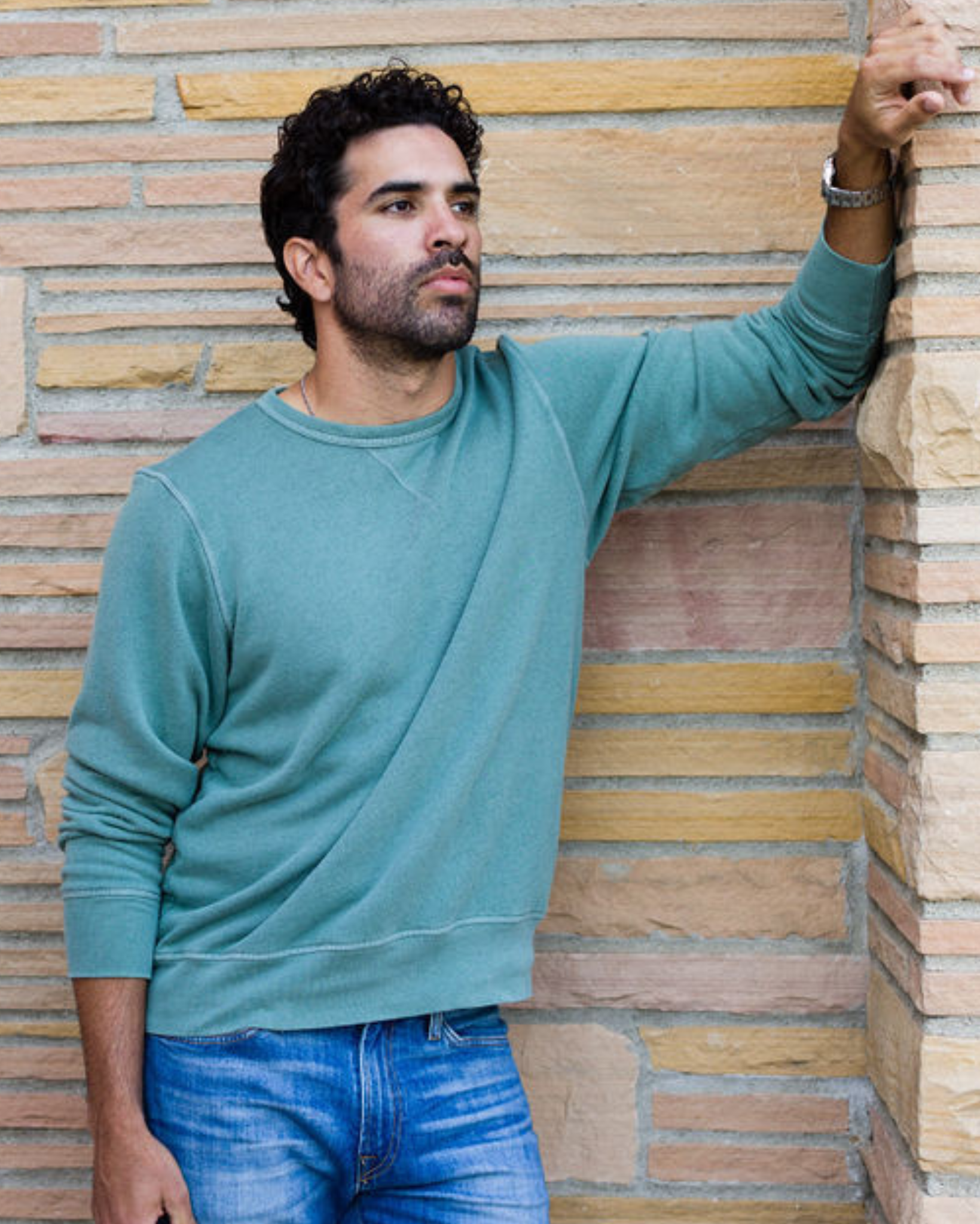 Vintage Crewneck Sweatshirt - Triblend Terry - Sage