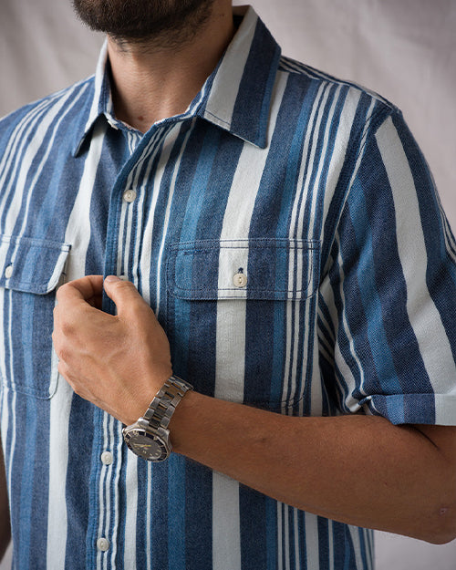 Weekend Shirt River Stripe - Soft Rinse