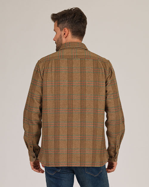 Winter Flannel - Utility Shirt -Wheat Herringbone