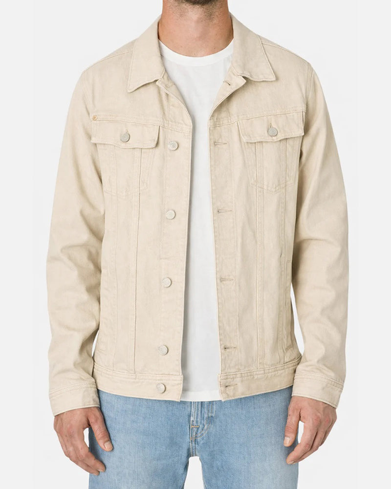 12oz Comfort Denim - Men's Trucker Jacket - ECRU