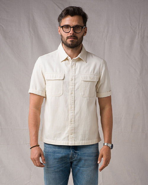 Weekend Shirt Goleta Twill 6oz - Ecru Rinse