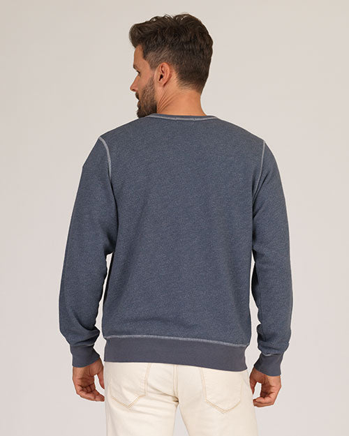 Vintage Crewneck Sweatshirt - Triblend Terry -Dolphin Heather
