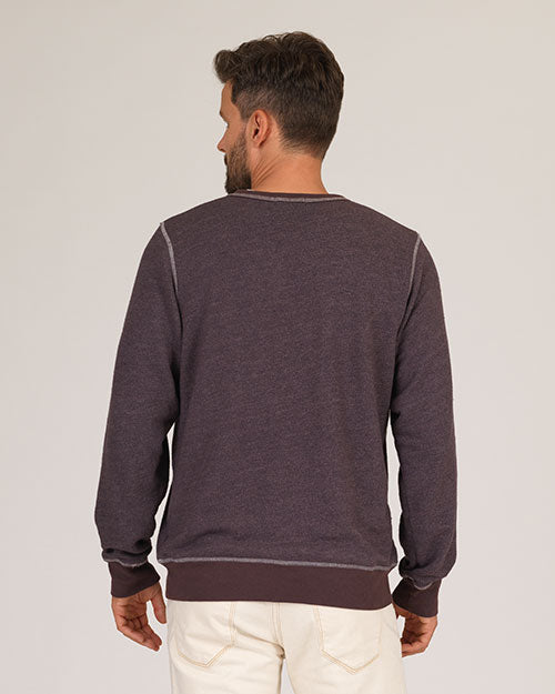 Vintage Crewneck Sweatshirt - Triblend Terry -Cocoa Heather