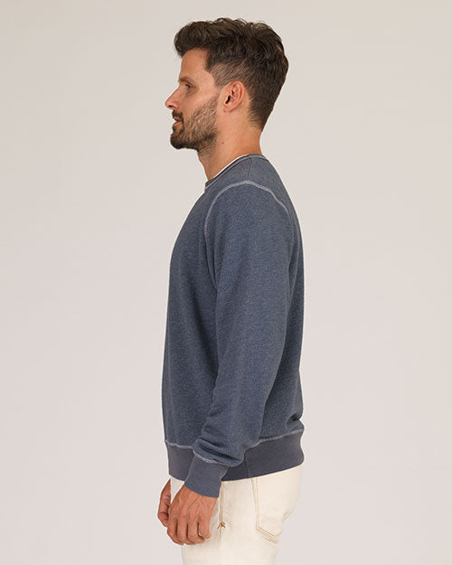 Vintage Crewneck Sweatshirt - Triblend Terry -Dolphin Heather