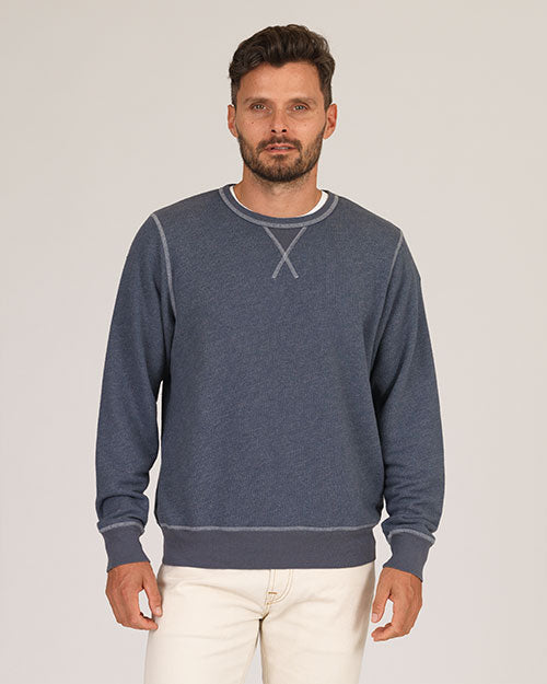 Vintage Crewneck Sweatshirt - Triblend Terry -Dolphin Heather