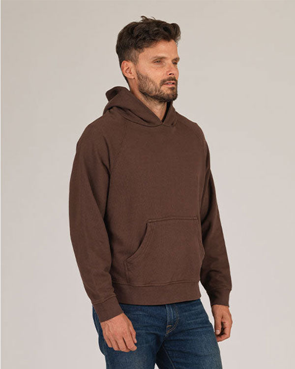 Super Heavyweight Hooded Sweatshirt - Organic Cotton - Chocolate