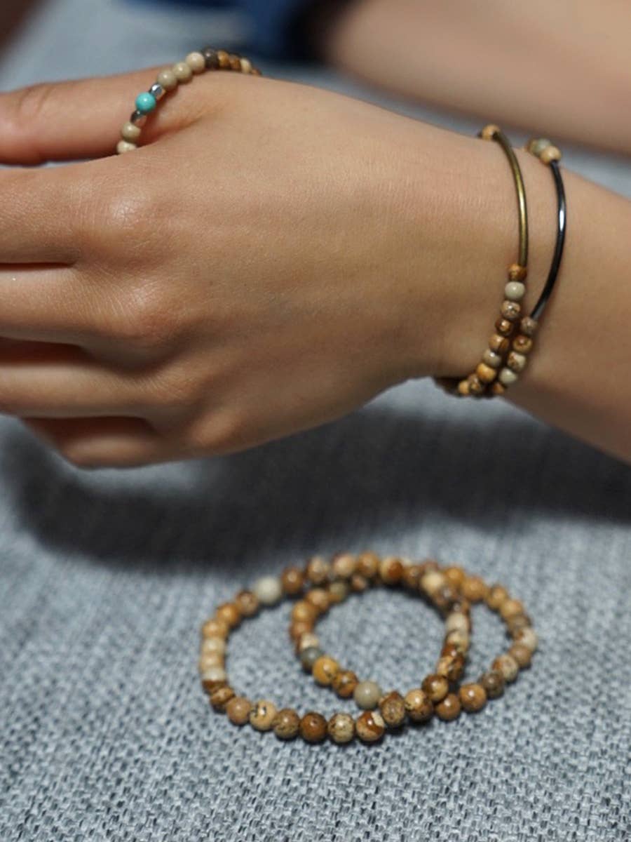 Earth Bracelet - Picture Jasper