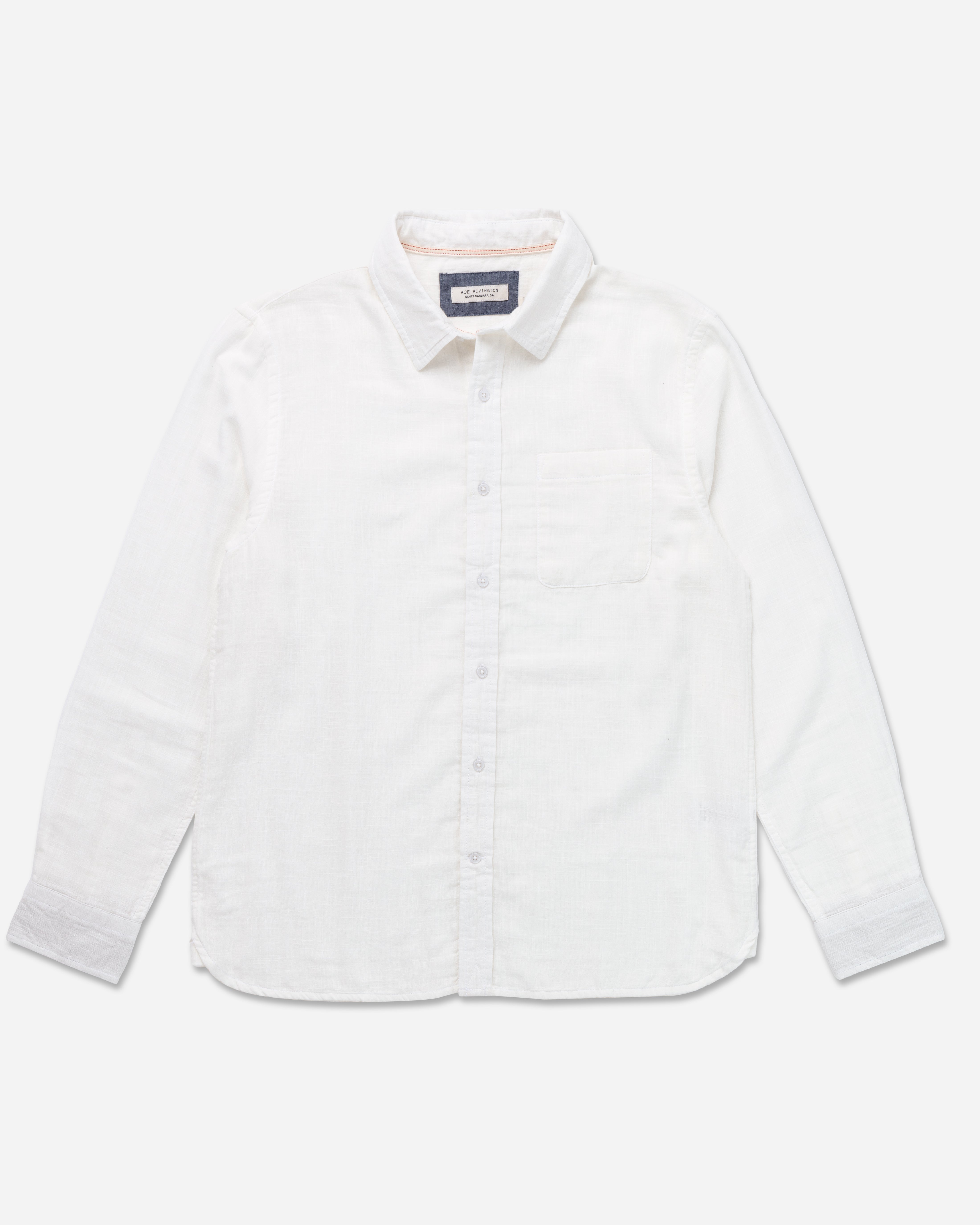 Tailored Shirt - Compact Poplin - White Rinse