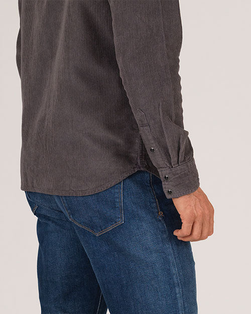 Corduroy Western Shirt - Dolphin