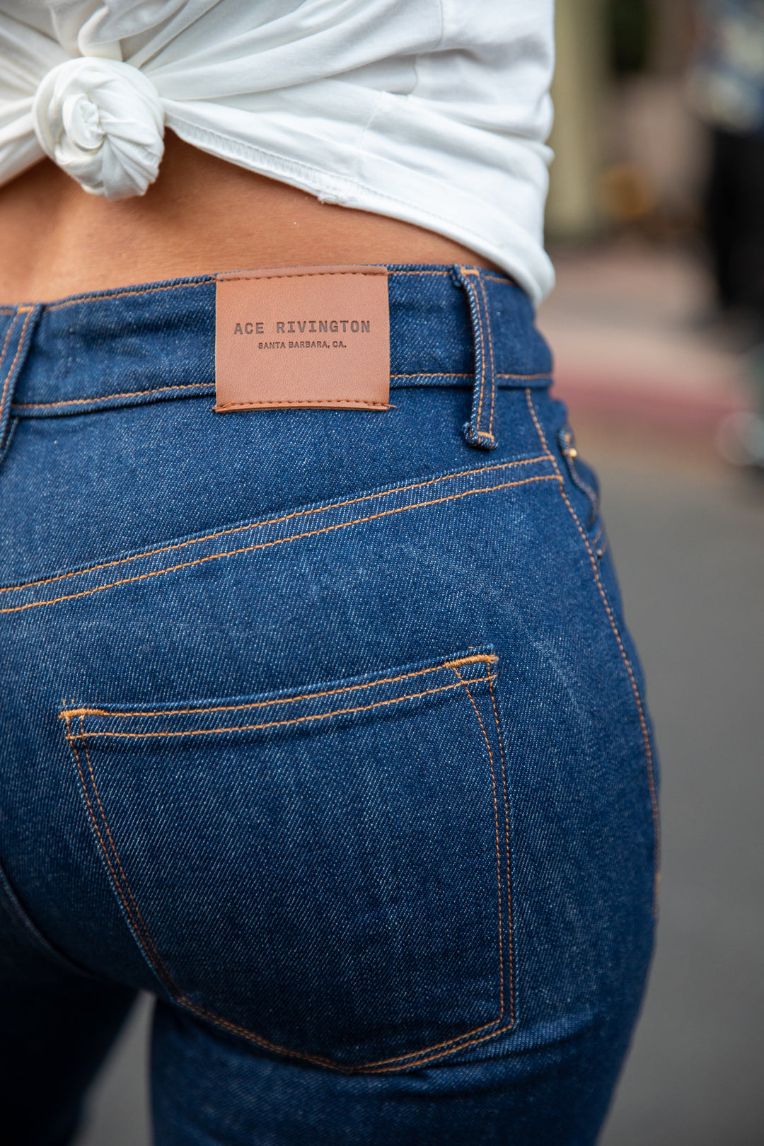 Women's Classic Straight Comfort Denim Jeans - Dark Rinse – Ace Rivington