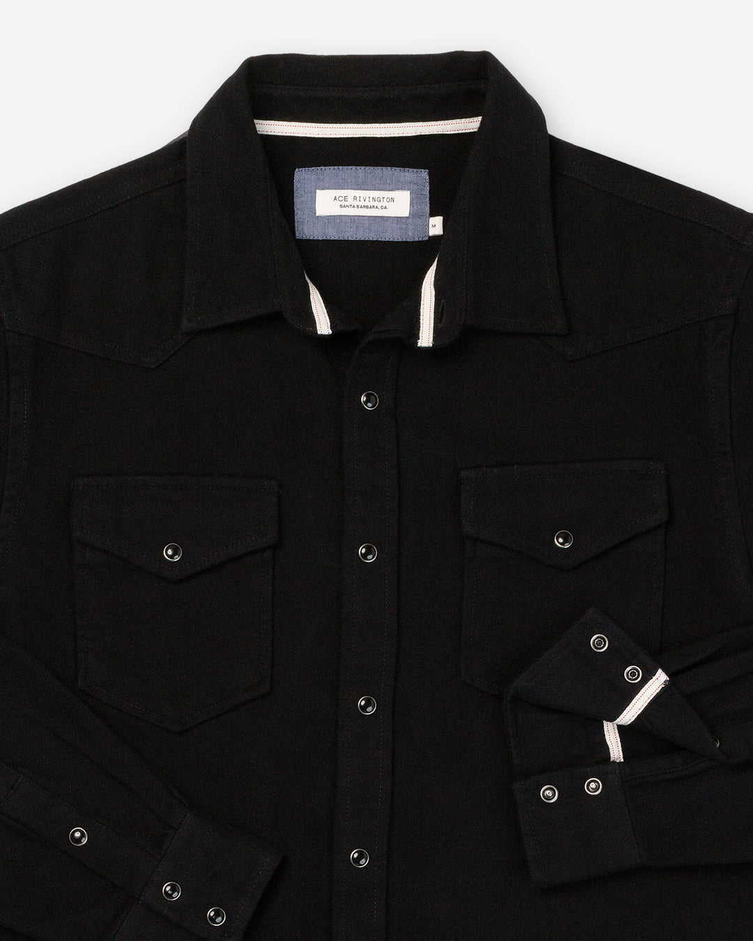 Flannel - Western Shirt - Black Black