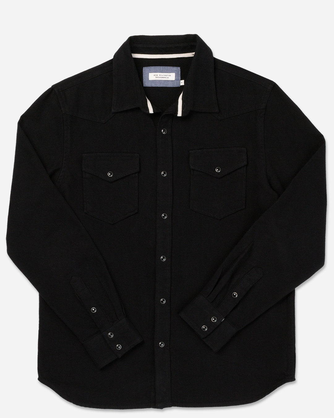 Flannel - Western Shirt - Black Black