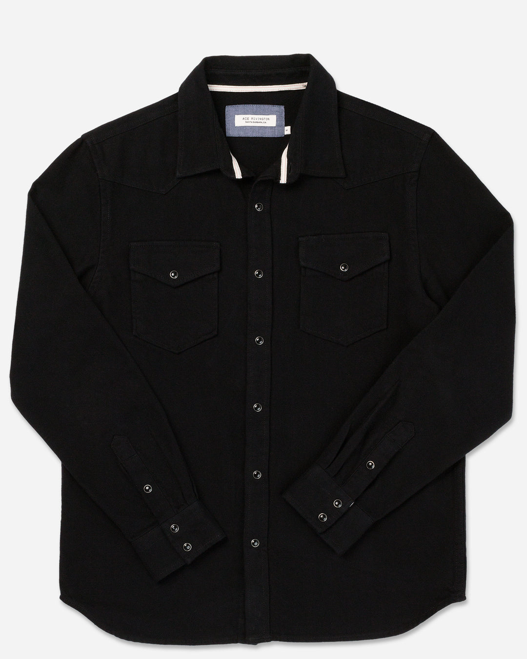 Flannel - Western Shirt - Black Black