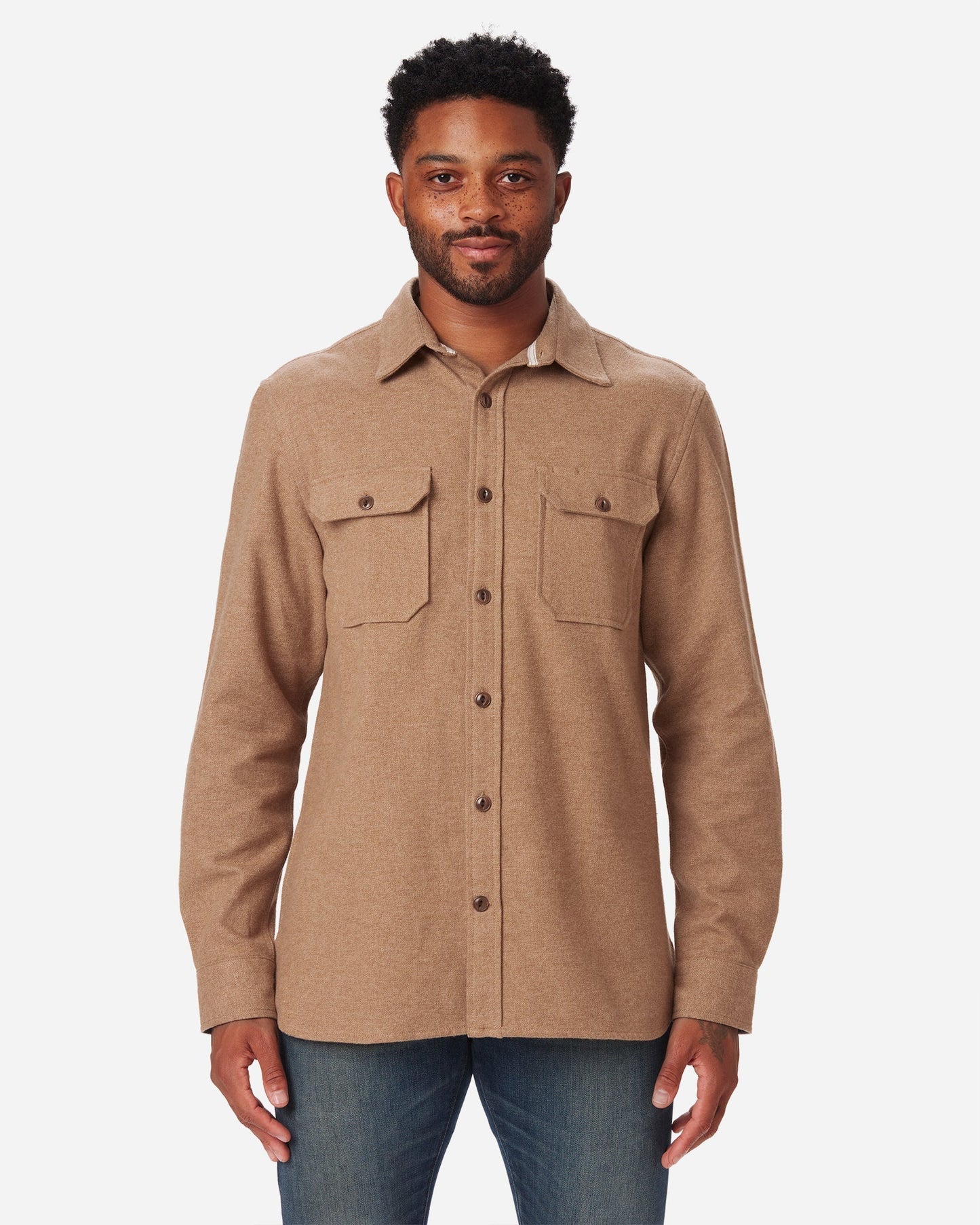 Winter Flannel - Utility Shirt - Camel - H3