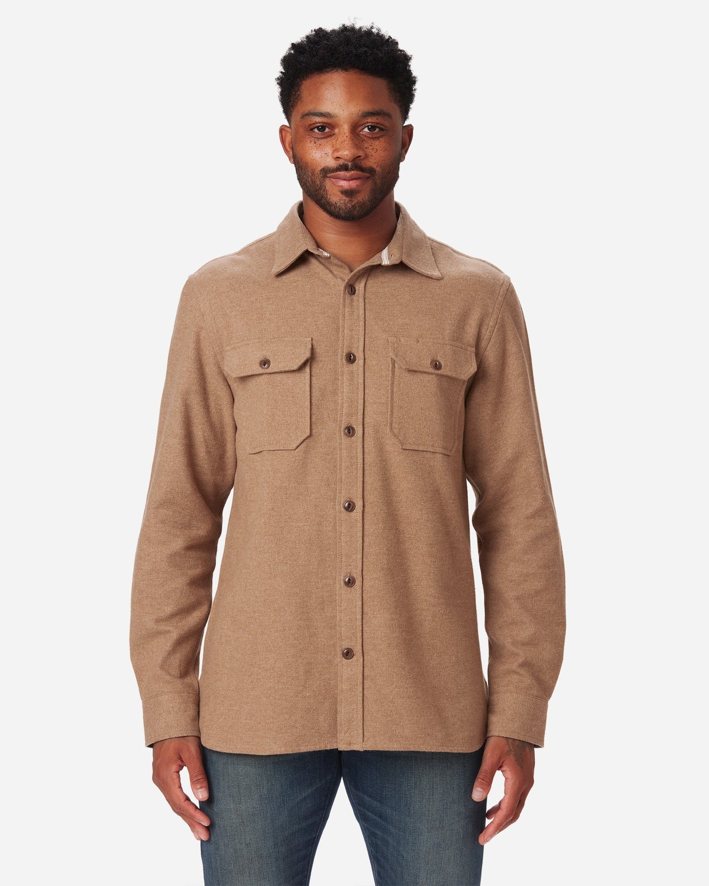 Winter Flannel - Utility Shirt - Camel - H3