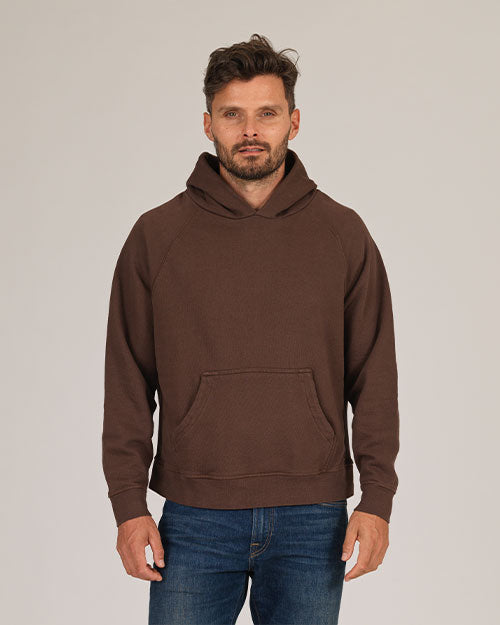 Super Heavyweight Hooded Sweatshirt - Organic Cotton - Chocolate