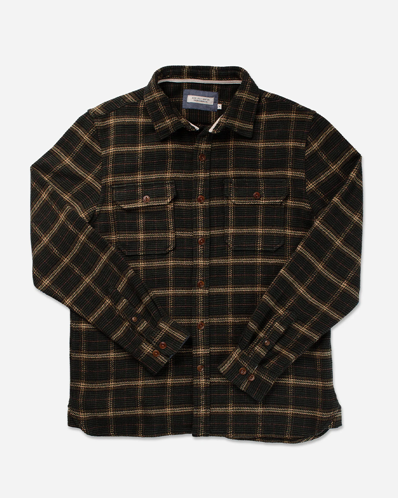 Short H1 - Winter Flannel - Utility Shirt - Forest Hound