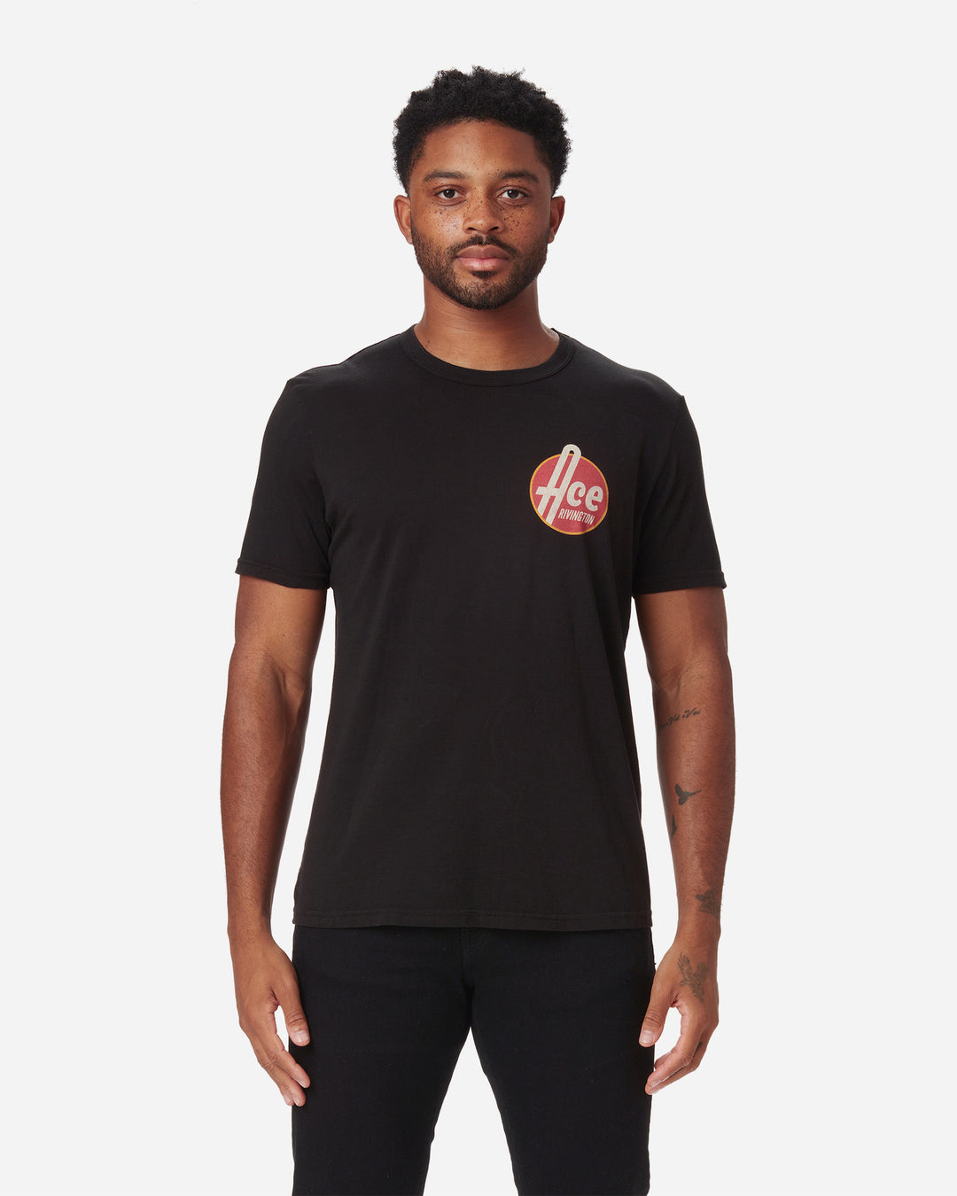 Supima Tee - Crewneck SS - Retro Ace Black
