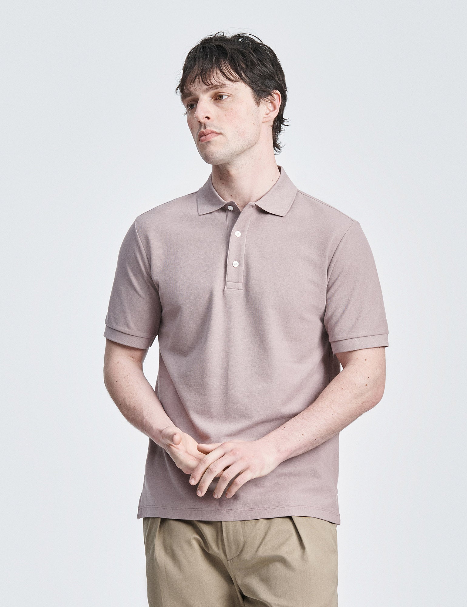 Pique Polo S/S - Elderberry