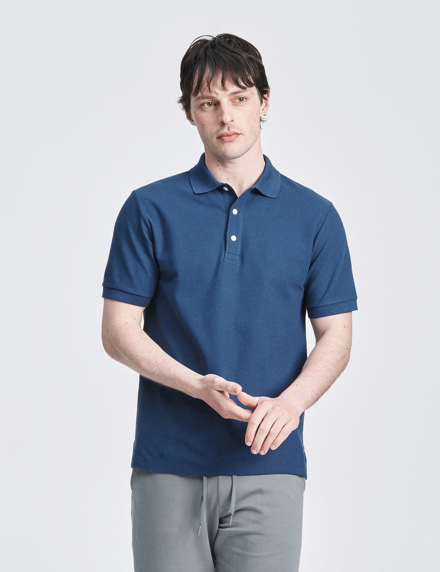 Pique Polo S/S - Marine Blue